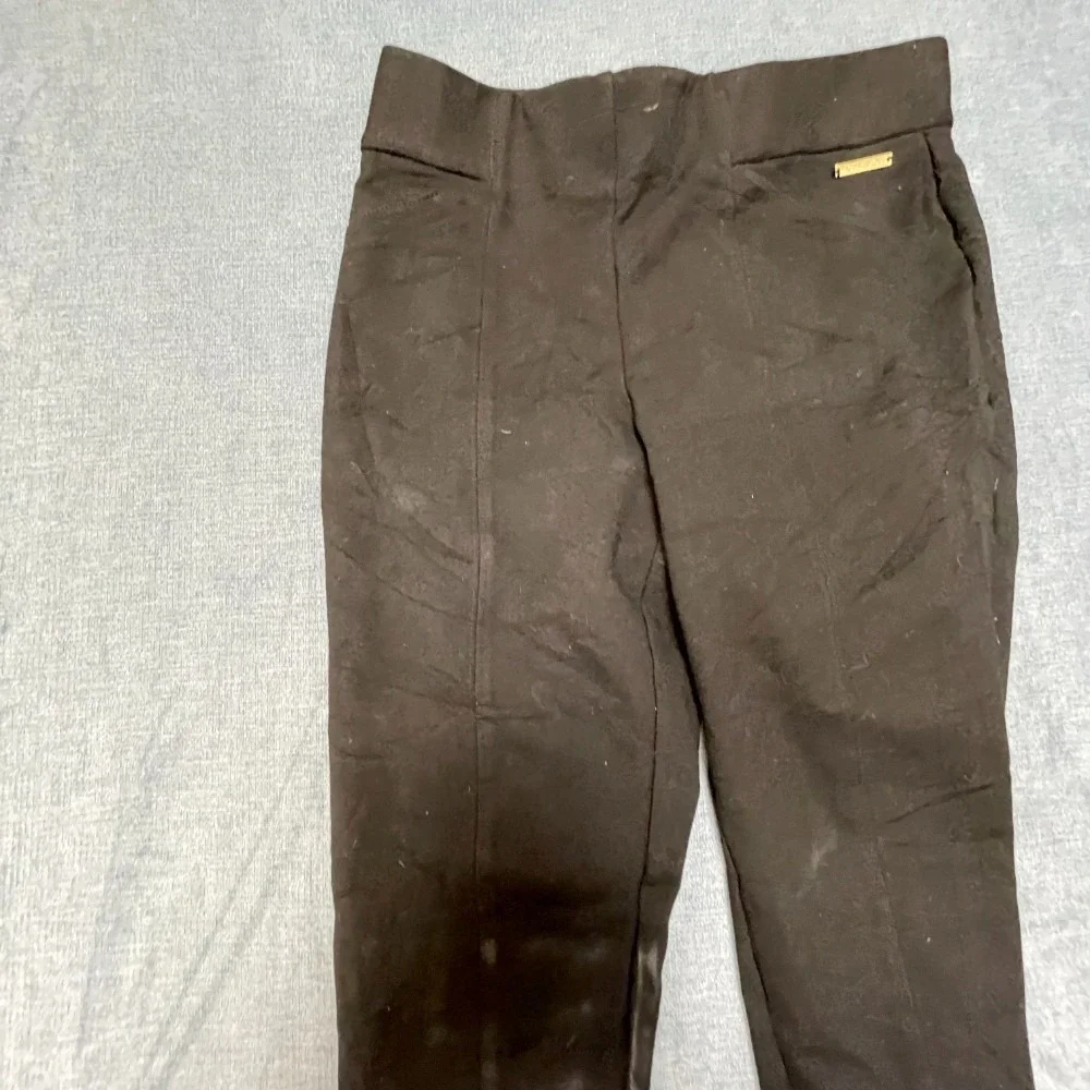 Michael Kors Pants Womens Small Black Stretch Front Side Slit Casual Pull On